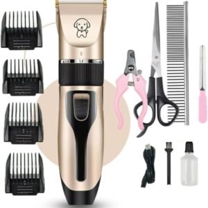 Kit Aparador de Pelos para Pets 11 em 1 Profissional – Pet Grooming Hair Clipper Silencioso, Lâminas de Alta Precisão, Ideal para Cães, Gatos e Outros Animais Recarregável