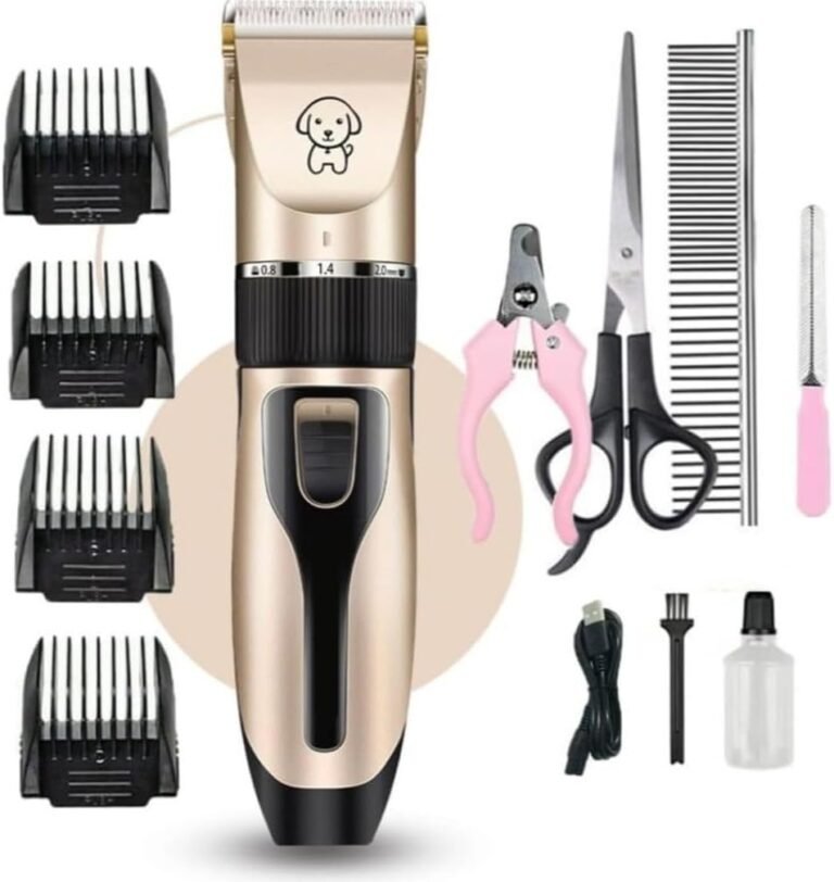 Kit Aparador de Pelos para Pets 11 em 1 Profissional – Pet Grooming Hair Clipper Silencioso, Lâminas de Alta Precisão, Ideal para Cães, Gatos e Outros Animais Recarregável