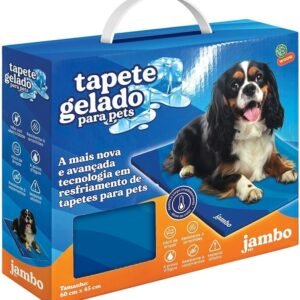 JAMBO PET Tapete Gelado Refrescante para Cães e Gatos Tamanho Médio 60 x 45