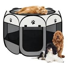 Cercado Para Cachorros Gato Pet Grande Dobrável Portátil G 114×114×58cm